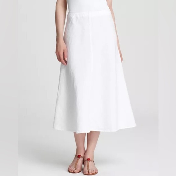 Eileen Fisher Linen A-line Maxi Skirt Size 1x 100% Irish Linen - Picture 1 of 9